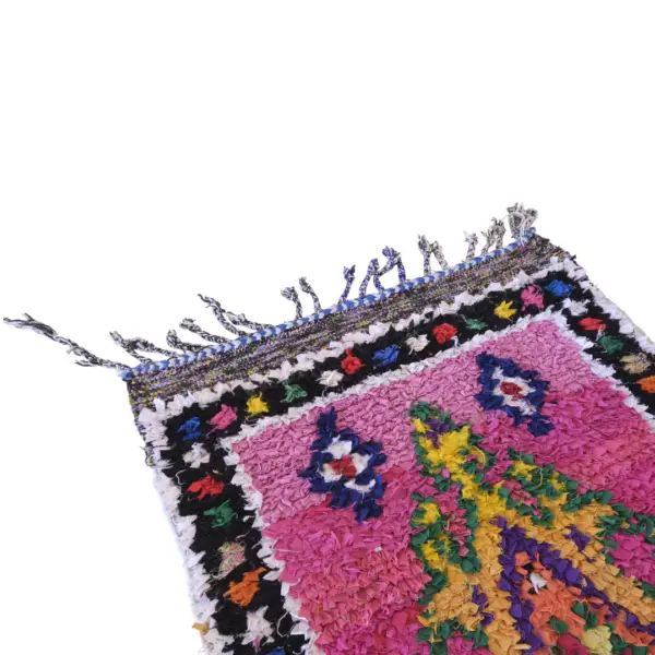 Vibrant Boucherouite Rug - Berber Eleganza