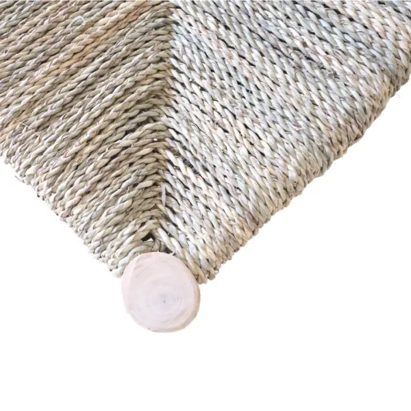 Timeless Moroccan Laurel Wood Bar Stool with Rope Weaving